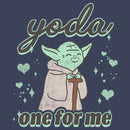 Boy's Star Wars Valentine's Day Yoda One for Me Distressed T-Shirt