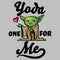 Women's Star Wars Valentine's Day Yoda One for Me Cartoon T-Shirt