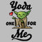 Men's Star Wars Valentine's Day Yoda One for Me Cartoon T-Shirt