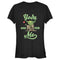 Junior's Star Wars Valentine's Day Yoda One for Me Black T-Shirt