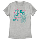 Women's Star Wars Valentine's Day Yoda One for Me! Force T-Shirt