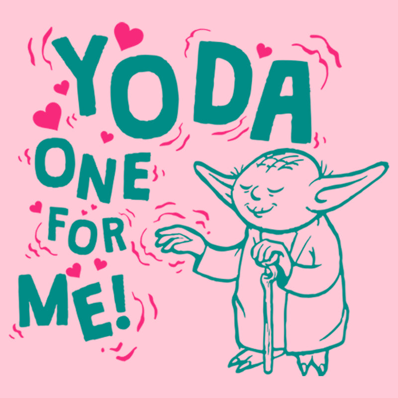 Girl's Star Wars Valentine's Day Yoda One for Me! Force T-Shirt