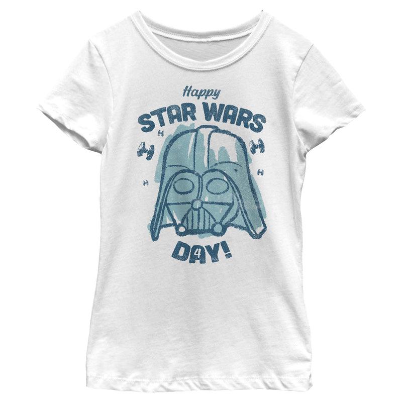 Girl's Star Wars Darth Vader Happy Star Wars Day T-Shirt