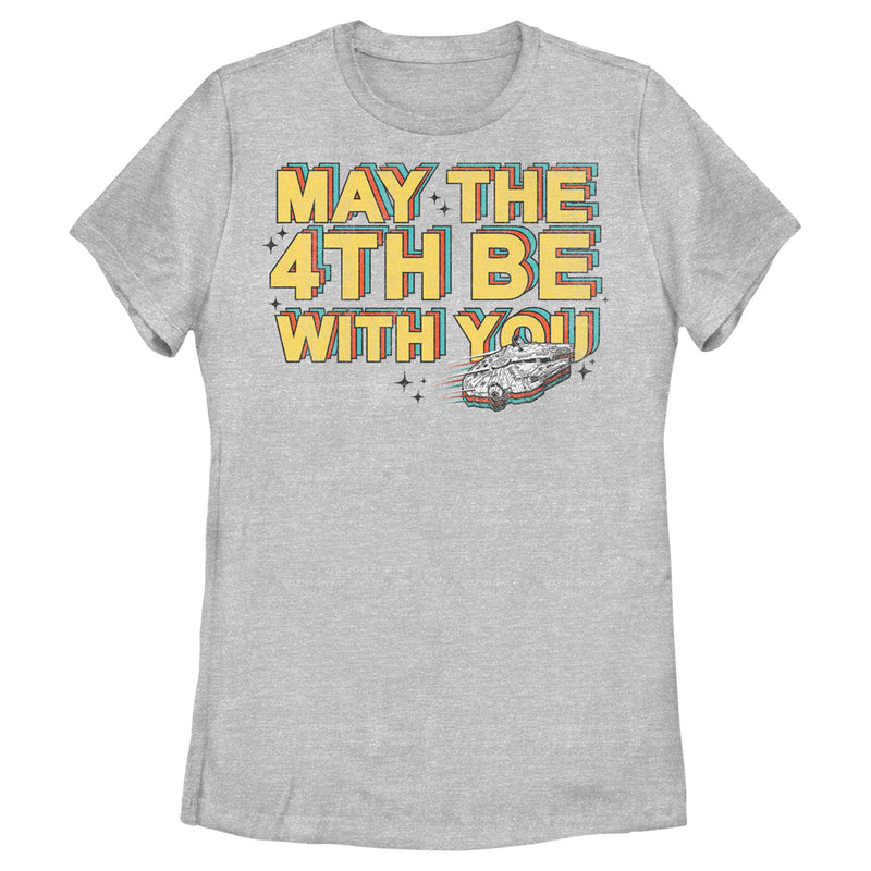 Women's Star Wars Millennium Falcon May the 4th Be With You T-Shirt