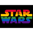 Men's Star Wars Pride Rainbow Stripe Classic Logo T-Shirt