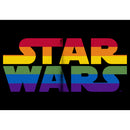 Junior's Star Wars Pride Rainbow Stripe Classic Logo T-Shirt