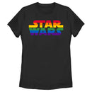 Women's Star Wars Pride Rainbow Stripe Classic Logo T-Shirt