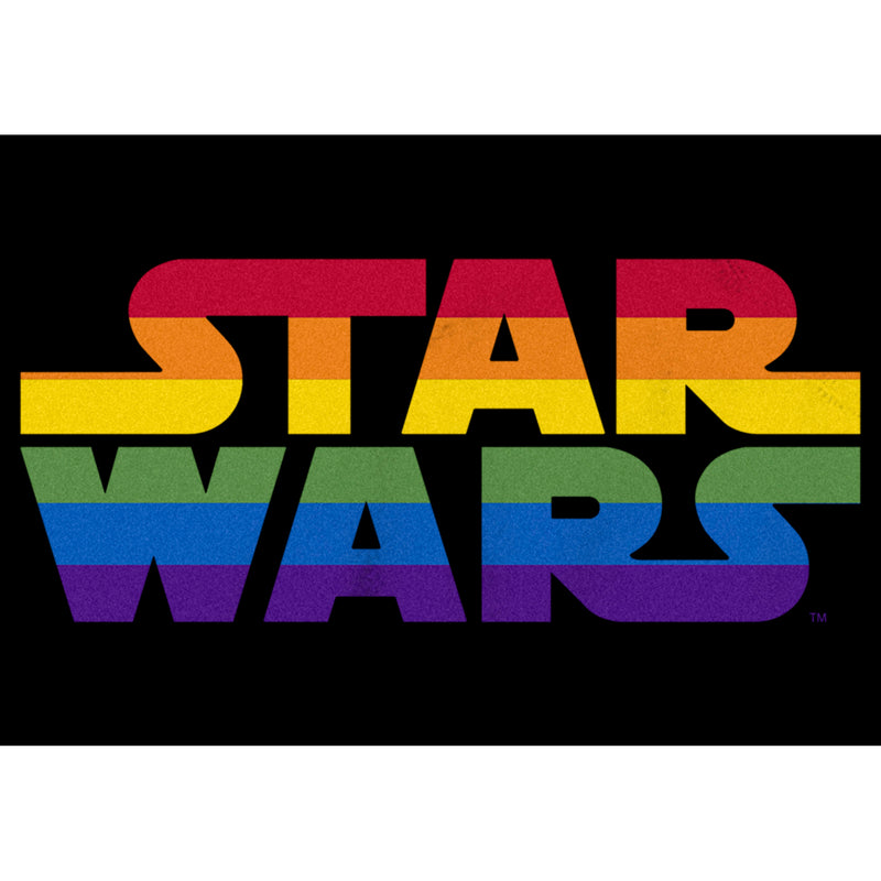 Boy's Star Wars Pride Rainbow Stripe Classic Logo T-Shirt