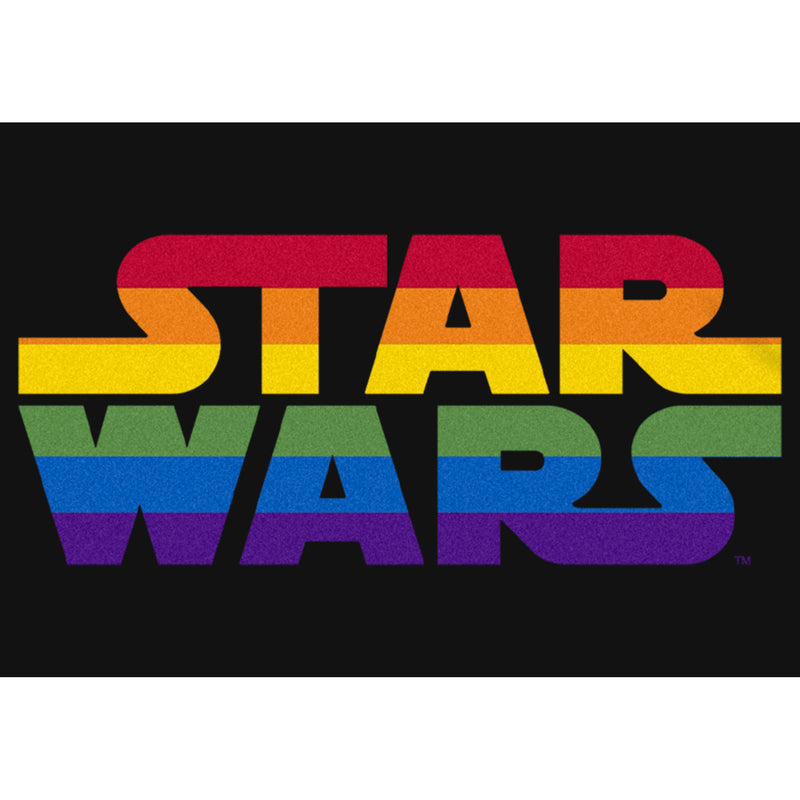 Girl's Star Wars Pride Rainbow Stripe Classic Logo T-Shirt