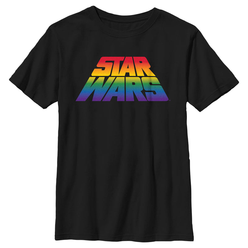 Boy's Star Wars Pride Perspective Rainbow Logo T-Shirt