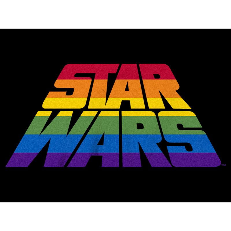 Boy's Star Wars Pride Stripe Perspective Rainbow Logo T-Shirt