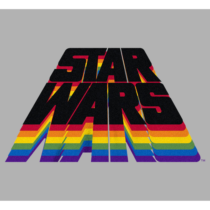 Boy's Star Wars Pride Rainbow Stack Logo T-Shirt