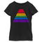 Girl's Star Wars Pride Rainbow Stripe Pyramid Logo T-Shirt