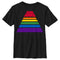 Boy's Star Wars Pride Rainbow Stripe Pyramid Logo T-Shirt