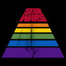 Junior's Star Wars Pride Rainbow Stripe Pyramid Logo T-Shirt