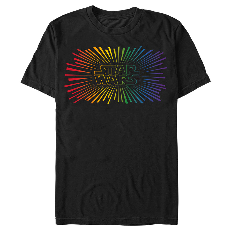 Men's Star Wars Pride Rainbow Rays Logo T-Shirt