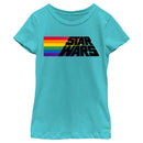 Girl's Star Wars Pride Rainbow Flag Logo T-Shirt
