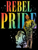 Junior's Star Wars C-3PO and R2-D2 Rebel Pride T-Shirt