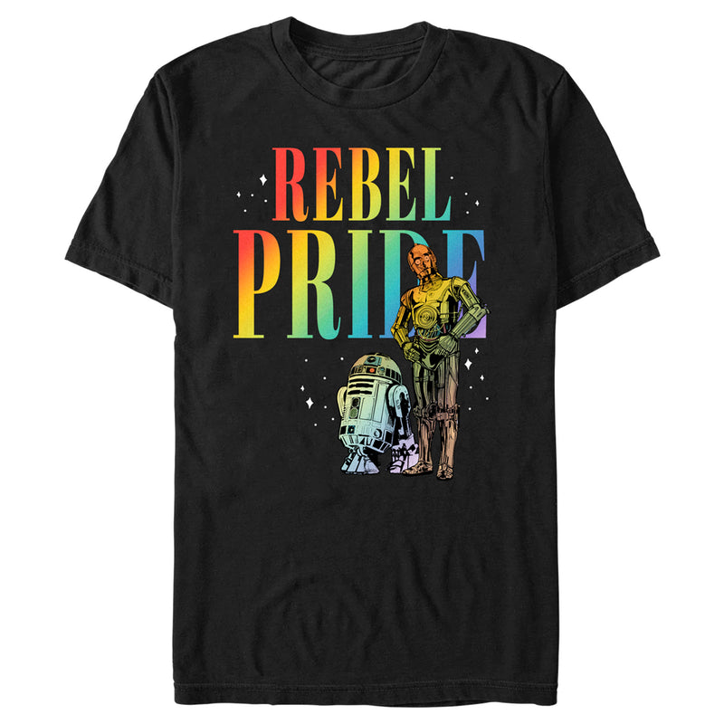 Men's Star Wars C-3PO and R2-D2 Rebel Pride T-Shirt