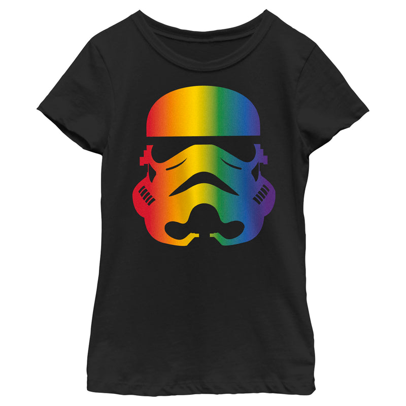 Girl's Star Wars Large Rainbow Pride Stormtrooper T-Shirt