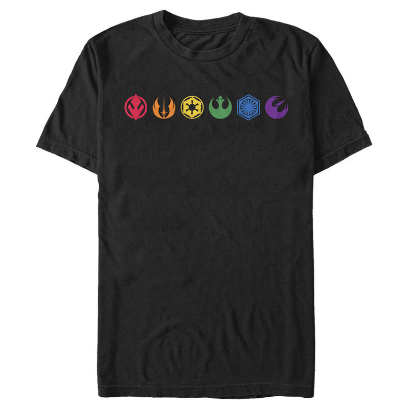 Men's Star Wars Pride Rainbow Crests T-Shirt