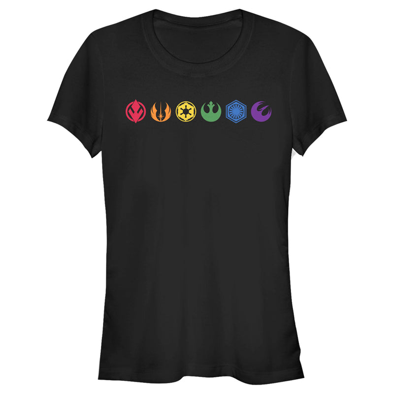 Junior's Star Wars Pride Rainbow Crests T-Shirt