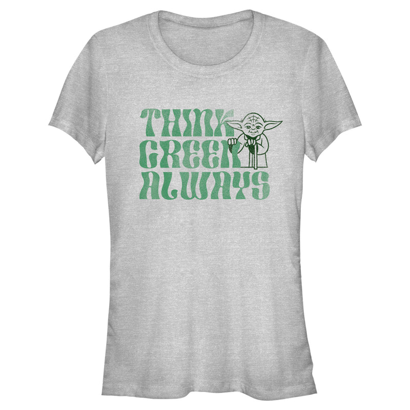 Junior's Star Wars Yoda St. Patrick's Day Think Green Always T-Shirt