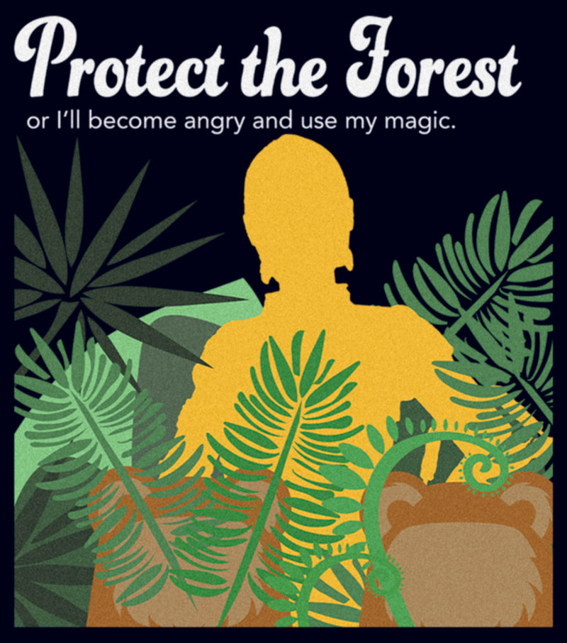 Women's Star Wars Protect the Forest or Else I Will Use My Magic, C-3PO T-Shirt