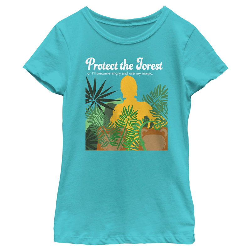 Girl's Star Wars Protect the Forest or Else I Will Use My Magic, C-3PO T-Shirt