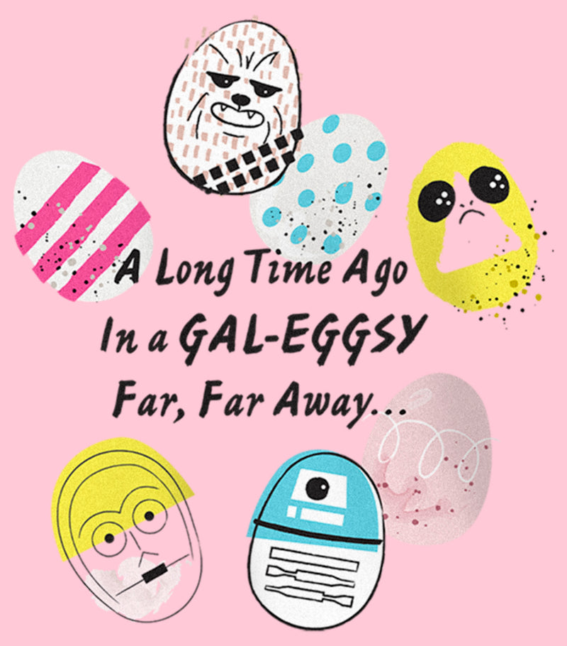 Girl's Star Wars Easter In a Gal-eggsy Far, Far Away T-Shirt
