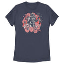 Women's Star Wars Floral Darth Vader With Tie Fighters T-Shirt