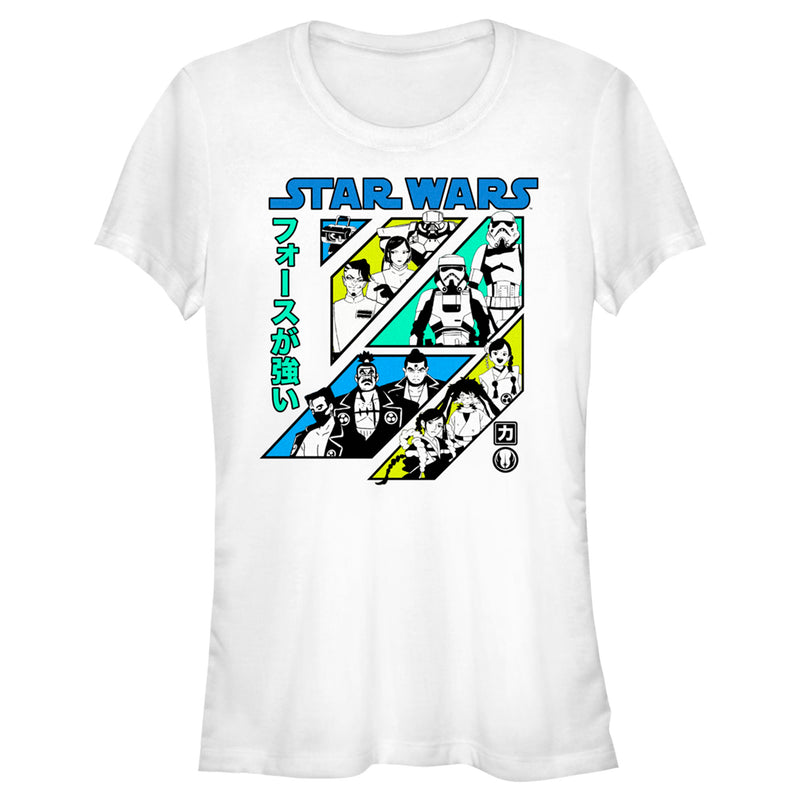 Junior's Star Wars: Visions Retro Anime Character Panels T-Shirt