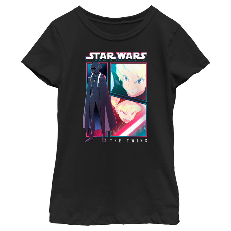 Girl's Star Wars: Visions The Twins Comic Panels T-Shirt