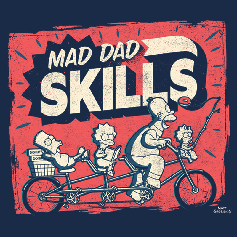 Men's The Simpsons Father's Day Mad Dad Skills T-Shirt