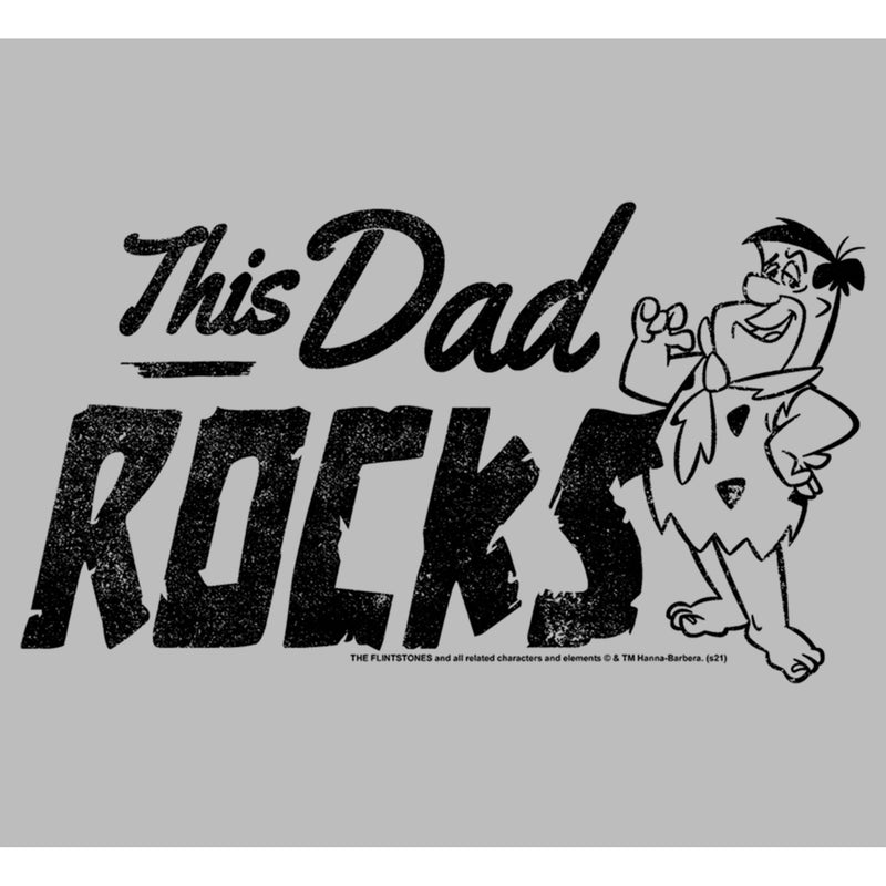 Men's The Flintstones Father's Day Fred Flintstone This Dad Rocks T-Shirt