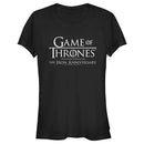 Junior's Game of Thrones Iron Anniversary White Logo T-Shirt