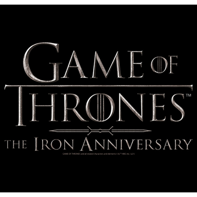 Men's Game of Thrones Iron Anniversary Metal Logo T-Shirt