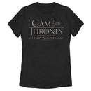 Women's Game of Thrones Iron Anniversary Metal Logo T-Shirt