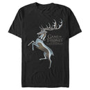 Men's Game of Thrones Iron Anniversary Baratheon Metal Stag Crest T-Shirt