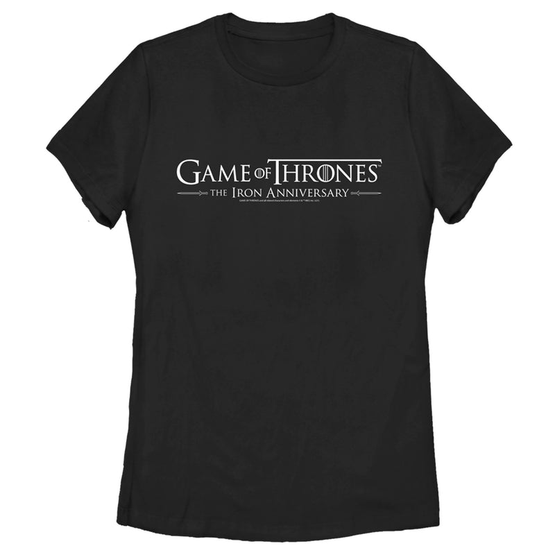 Women's Game of Thrones Iron Anniversary Small Logo T-Shirt