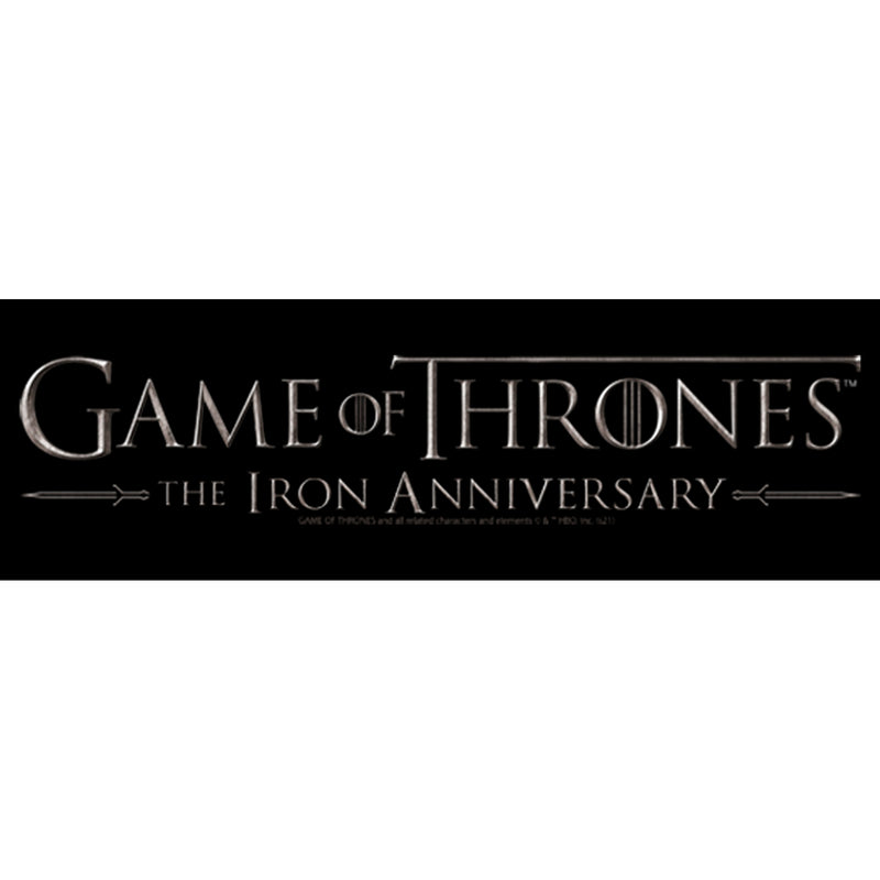 Men's Game of Thrones Iron Anniversary Small Metal Logo T-Shirt