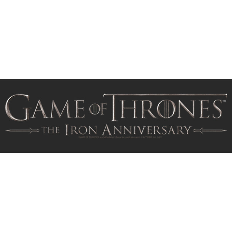 Women's Game of Thrones Iron Anniversary Small Metal Logo T-Shirt