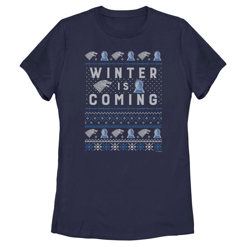 Women's Game of Thrones Christmas Winter is Coming Sweater T-Shirt