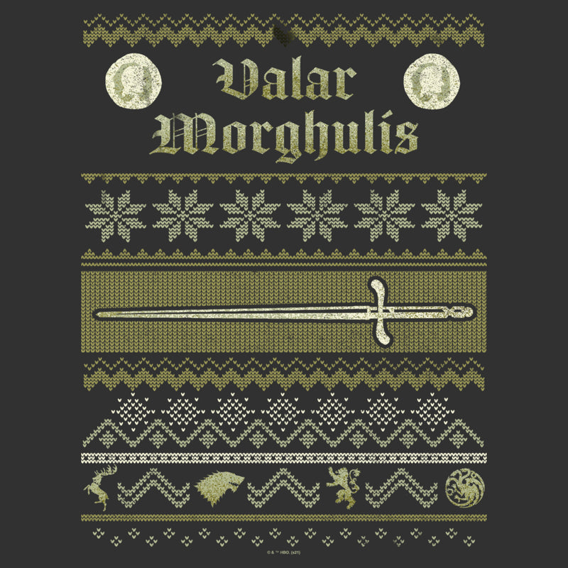 Men's Game of Thrones Christmas Valar Morghulis Sweater T-Shirt