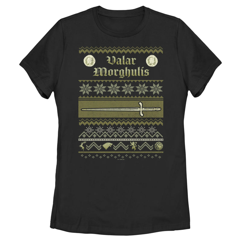 Women's Game of Thrones Christmas Valar Morghulis Sweater T-Shirt