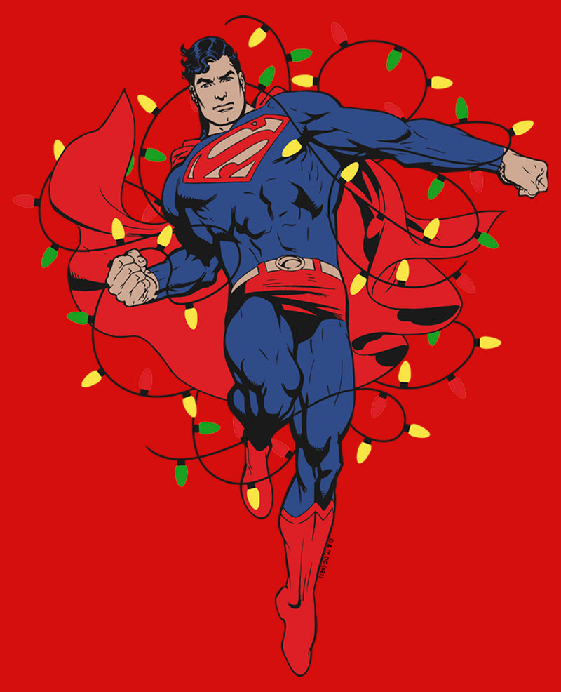 Girl's Superman Christmas Lights T-Shirt