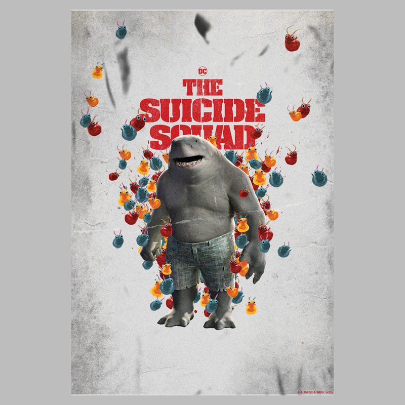 Men's The Suicide Squad King Shark Poster T-Shirt