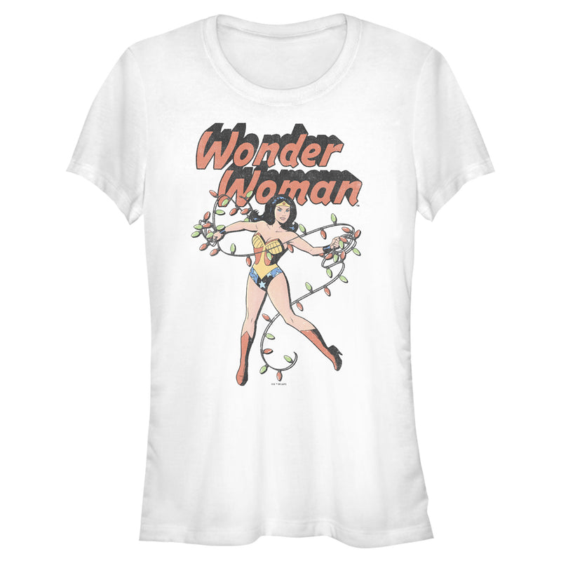 Junior's Wonder Woman 1984 Wrapped in Lights T-Shirt