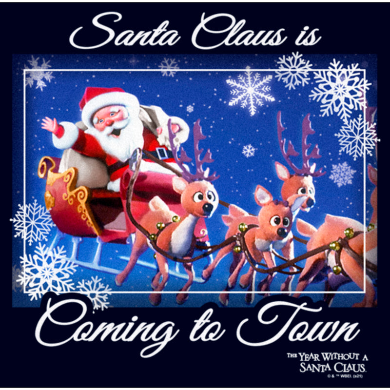 Junior's The Year Without a Santa Claus Santa Claus is Coming to Town T-Shirt