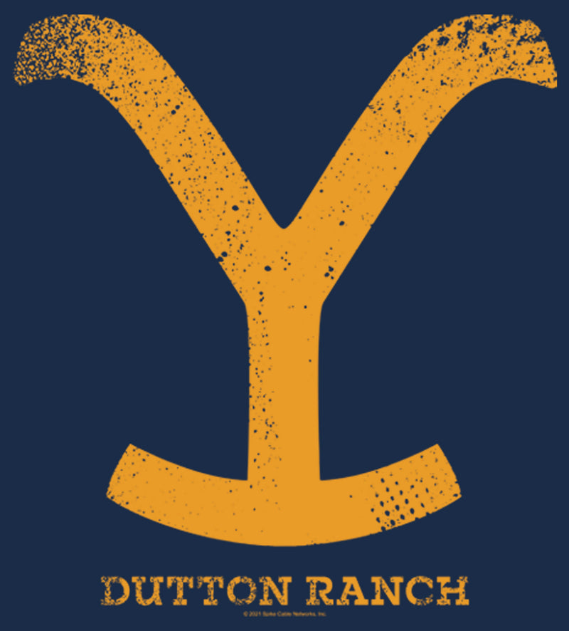 Men's Yellowstone Yellow Dutton Ranch Iron Branding T-Shirt